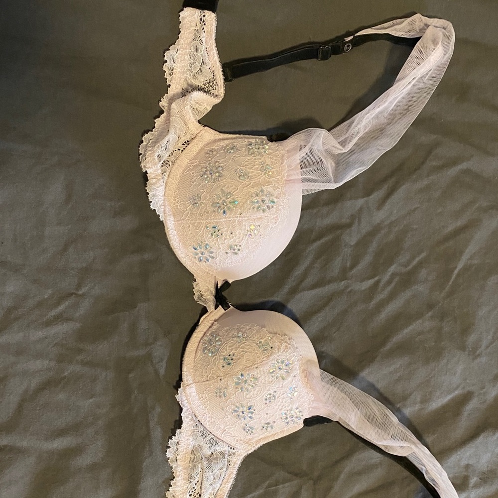 Rhinestone detailed bra